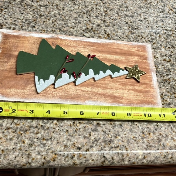 Christmas wood rustic tree sign decoration - Picture 5 of 6